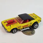 Vtg Matchbox Superfast Diecast 1/64 Yellow "TOYMAN" 1975 Dodge Challenger ROUGH