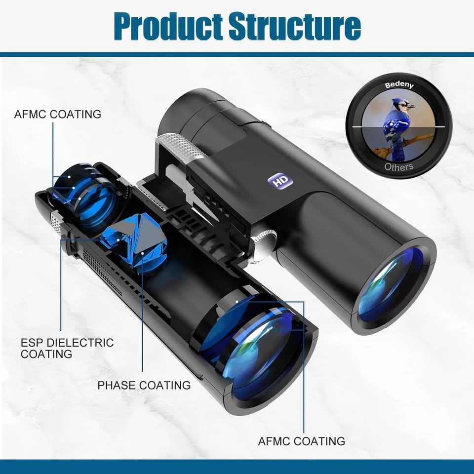 Binoculars 18x50 Waterproof for Bird Watching Hunting Travel Sightseeing - Image 4 of 4