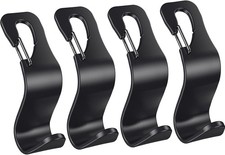4 Pack Car Back Seat Headrest Hook Hanger for Purse Grocery Bag Handbag Hat