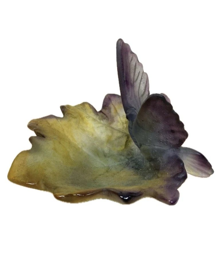 Fermacarte Farfalla In Pasta Di Vetro Daum France - Immagine 4 di 4