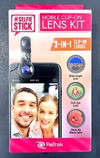 Mobile Clip-On Lens Kit 3 in 1 Clip On Lenses for most Smart Phones  Tablets
