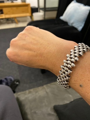 Handgefertigtes Uno STYLE de Único 50er Jahre Lederarmband SCHWARZ (B34) - Bild 8 von 8