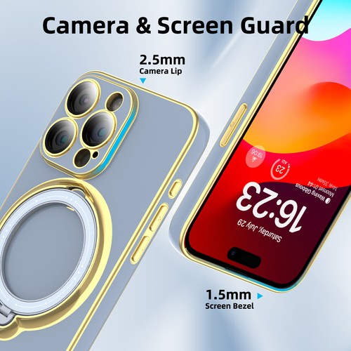 Funda magnética con soporte para teléfono Apple iPhone 15/15 Plus/Pro/Pro Max - Imagen 32 de 61