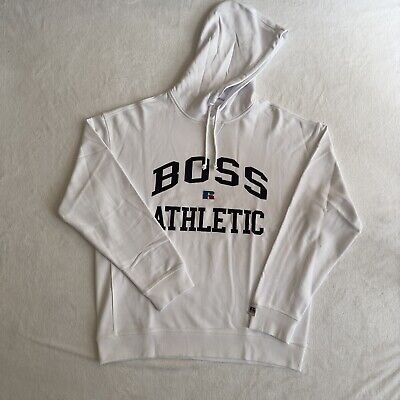 Hugo Boss X Russell Athletic WHITE Sweatshirt Men's Multiple Hugo Boss X Russell Athletic WHITE Sweatshirt Men's Multiple
