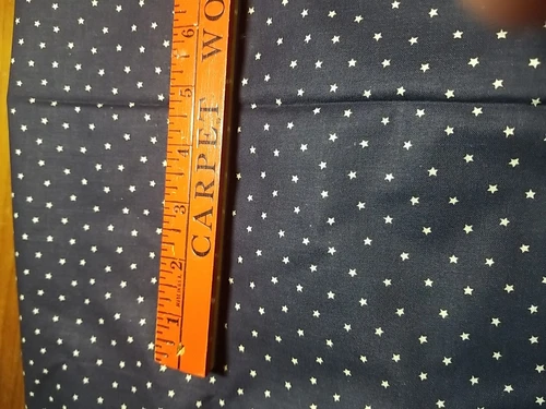 1 Yard 1990 Fabric Tradition Cotton Navy W/stars