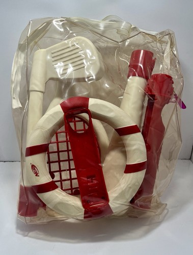 NERF Wii Sports Pack Nintendo Wheel Tennis Golf Baseball Complete Red White Lot - Picture 3 of 18