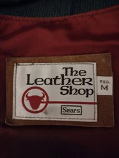 Vintage Sears The Leather Shop Size Medium Tooled Vest