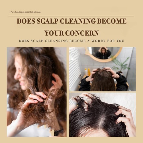 Hair Darkening Shampoo Natural Polygonum Essence Bar Shampoo Soap Women/Men New - Picture 8 of 8