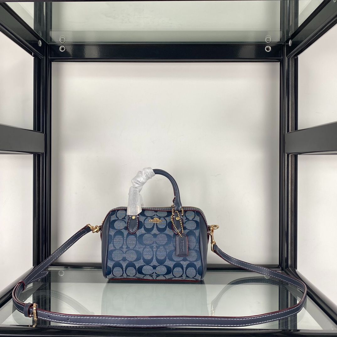 Coach Mini Rowan Crossbody Bag in Signature Chambray CH370 - Women's New Designer Handbag