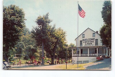 Famous Crystal Cave Administration Building Lower Picnic Area PA Postcard