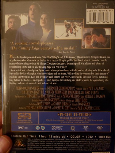 The Cutting Edge DVD Rare Hard To Find OOP 90s Classic - Picture 2 of 2