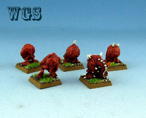 25mm Warhammer Fantasy WGS Painted Orcs & Goblins Gnarly Cave Squigs OR025 - Picture 2 of 5