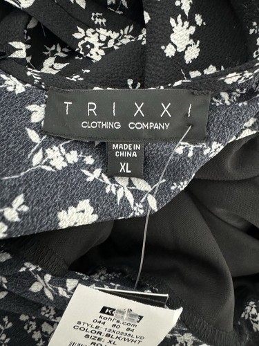 Trixxi Mujer Monos Manga Larga Negro Corto Floral Cuello En V Talla XL - Imagen 11 de 14