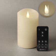 Flameless LED Candles with Remote Control, 3"X 5"Flickering 3D Moving Flame Batt