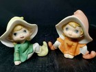 Vtg Homco Elf Pixie Set of 2 Porcelain Figurines #5213 Home Decor Lot Prixies