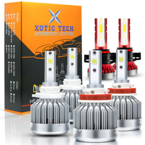 6x 6000K LED Headlight + Fog Light Bulbs Upgrade Pkg Kit for Toyota Tacoma 16-19 - Foto 2 di 21