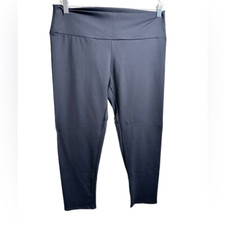 NWOT Plus Size Classic Black Capri Leggings Athletic Wide Waistband - Size 3XL