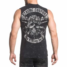 Xtreme Couture Men's T-shirt DON'T TREAD MUSCLE TEE Sleeveless Black