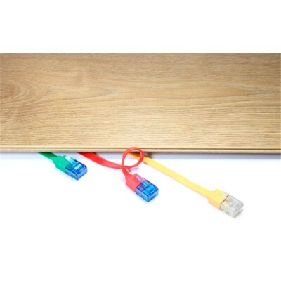 Flach-Patchkabel Cat6a U/UTP 500MHz 2x RJ45-Stecker Netzwerk-Kabel DSL Internet