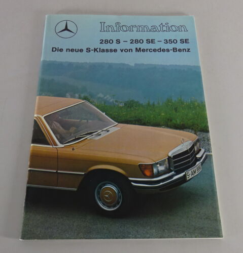 Verkaufshandbuch / Informationen Mercedes-Benz S-Klasse W 116 Stand 09/1972 - Imagen 1 de 8