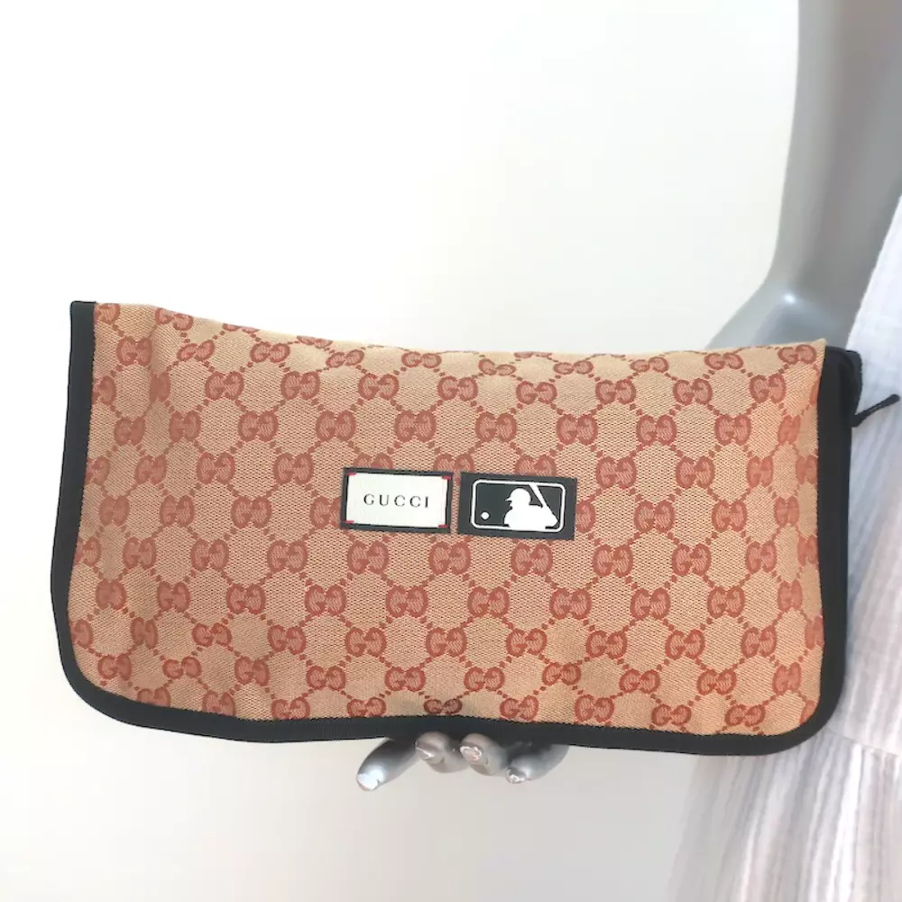 Gucci x MLB GG Canvas Travel Pouch Clutch