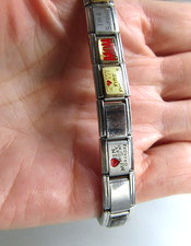 Smart Charm D'linQ Italy Stainless Stretch Bracelet Mom Football