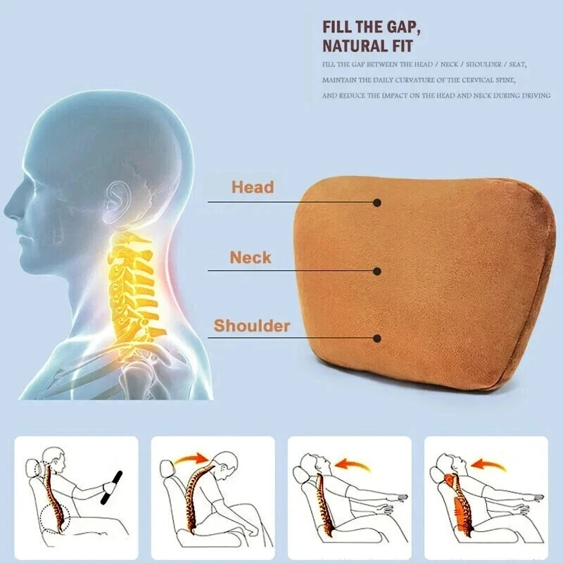 1PCS Design S Class Car Headrest Neck Pillows Seat Cushion For Skoda - Image 3 of 4