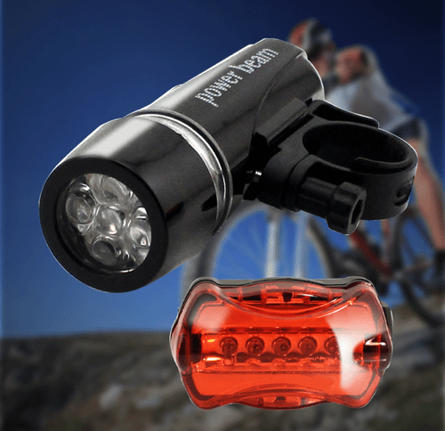 1 juego de luces delanteras para bicicleta + linterna de seguridad trasera para bicicleta impermeable 5 lámparas LED - Imagen 6 de 11