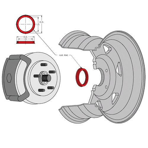 4x Felgen Zentrierringe 73,1 - 57,1 mm Zentrierungsringe Für Alufelgen VW AUDI - Bild 3 von 3