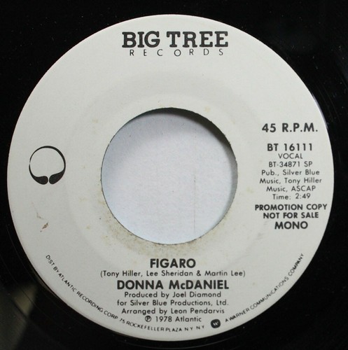 Soul Promo 45 Donna Mcdaniel - Figaro / Figaro On Big Tree Records - 第 1/2 張圖片