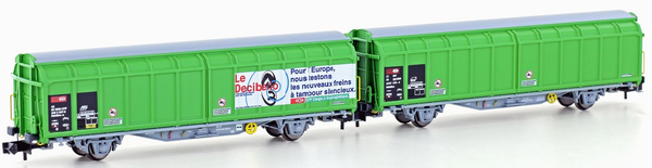 Hobbytrain H24664 2Tlg Schiebewandwagen-Set Hbbillns-X Sbb, Decibello Spur N Neu-image