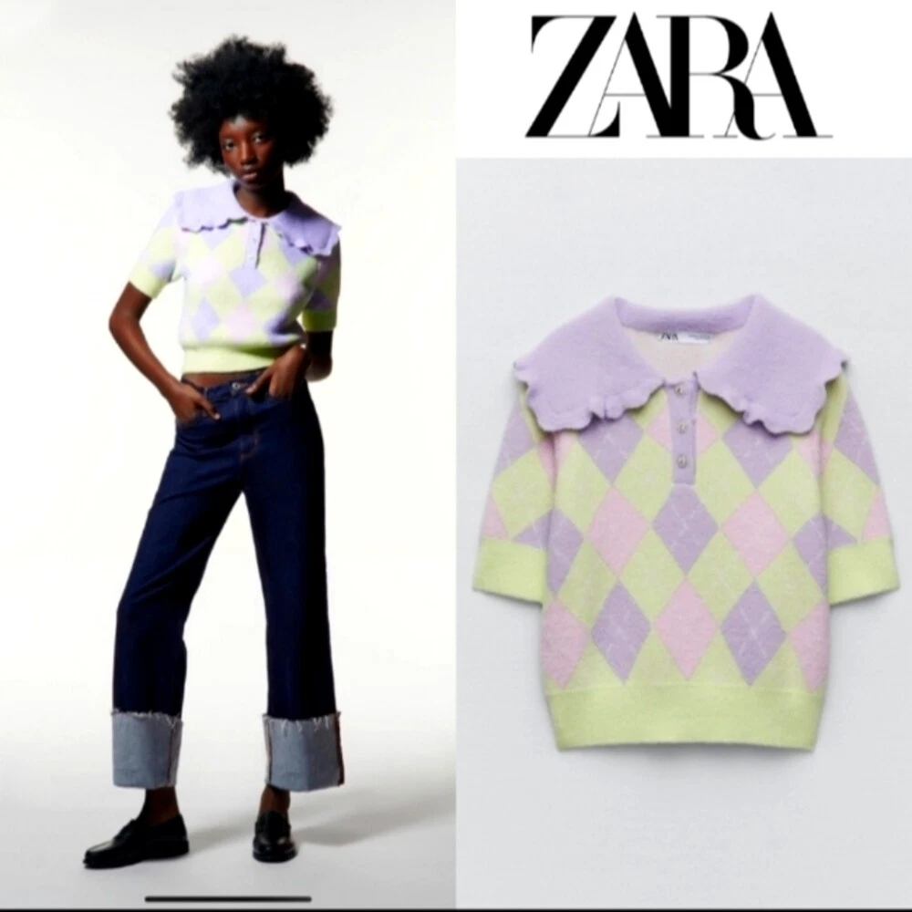 Zara diamond sweater cheap