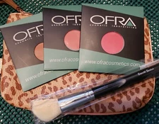 OFRA Cosmetic Blush 3 colors Chameleon~Melon~Rendezvous for Palette .14 oz ea.