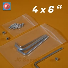 Clear 4x6" Zip Lock Reclosable Plastic Bags 4Mil Heavy-Duty Zipper Seal Baggies