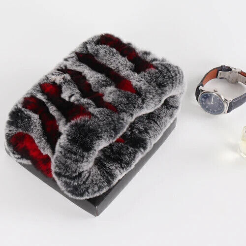 New Real Rex Rabbit Fur Hairband Scarf Elastic Plush Soft Warm Headband Gorgeous - Bild 35 von 69