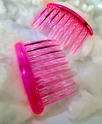 Confezione da 2 nuovi colorati pettini per capelli laterali trasparenti semplici impugnature accessori per capelli - Foto 7 di 47