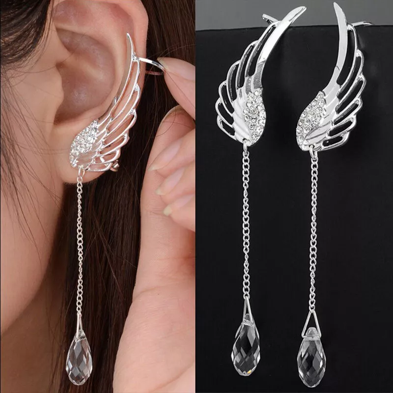 Pendientes De Cristal Con Alas De Ángel Para Mujer Colgantes | eBay