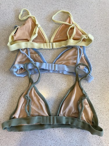 Cotton Body Bikini Bra Top Velour Bundle X 3 Size 8 - Picture 9 of 11