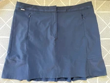 NIVO Skort Sz 12 Navy Built In Stretch Shorts Ruffle By LANCTOT Golf PRISTINE