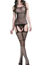 Women Sexy Lingerie Adult New Fishnet Body Stocking Bodysuit  Babydoll Nightwear