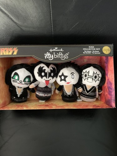Kiss Rock Band gruppo peluche Itty Bittys Hallmark Gene Ace Paul Peter set di 4 - Foto 6 di 9