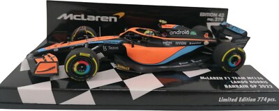 MCLAREN LANDO NORRIS BAHRAIN GP 2022 in 1:43 scale by Minichamps