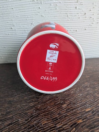 Bitossi Fornasetti Porcelain Red Face Jar Urn Vase Flower Vase Art Design - 第 6/8 張圖片