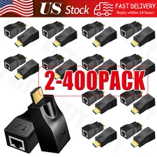 4K 1080P HDMI Extender to RJ45 Over Cat 5e/6 Network LAN Ethernet Adapter LOT