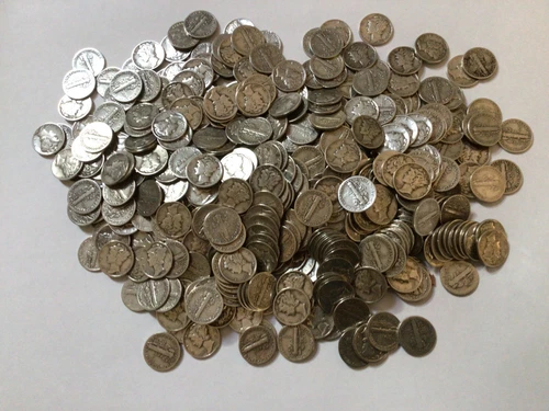 Mercury Dimes 1920-1945 , 90% Silver Coin Lot , Circulated, Choose How Many