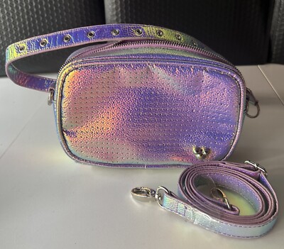 Disney Pin Bag Waist And Shoulder Bag Iridescent Pink With Straps