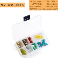 50pcs Micro II 2 Blade Fuse Auto Car Truck Assortment Fit Ford Dodge Fuses 5-30A