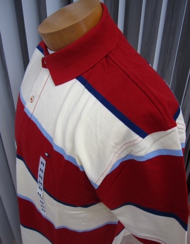 TOMMY HILFIGER NWT 100% COTTON CASUAL SHORT SLEEVE SHIRT SIZE S SMALL RED 028 - Picture 6 of 9