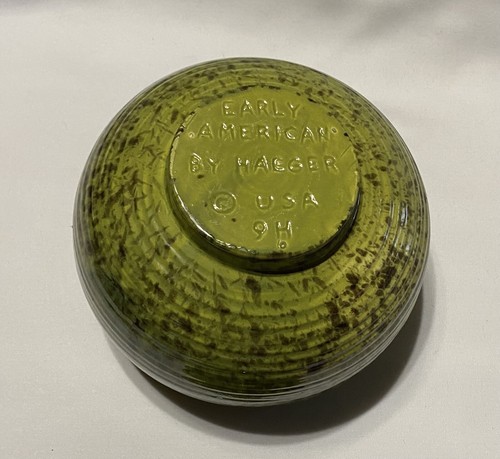 EARLY AMERICAN BY HAEGER GREEN COVERED BOWL SHAPE 9H NWT - Picture 3 of 5