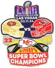 Chiefs Super Bowl LVIII (58) Oversized Commemorative Pin - 3"